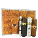 Cuba Gold von Fragluxe – Geschenkset – 3,3 oz Eau de Toilette Spray + 3,3 oz After Shave Spray + 6,7 oz Body Deodorant Spray + 6,7 oz Duschgel + 1,17 oz EDT Spray – für Männer