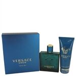 Versace Eros by Versace - Gift Set -- 3.4 oz Eau De Toilette Spray + 3.4 oz Shower Gel - für Männer