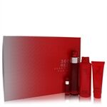 Perry Ellis 360 Red by Perry Ellis - Gift Set -- 3.4 oz Eau De Toilette Spray + .25 oz Mini EDT Spray + 6.8 oz Body Spray + 3 oz Shower Gel - für Männer