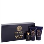 Versace Pour Homme Dylan Blue by Versace - Gift Set -- 0.17 oz Mini EDT + 0.8 oz After Shave Balm + 0.8 oz Shower Gel - für Männer